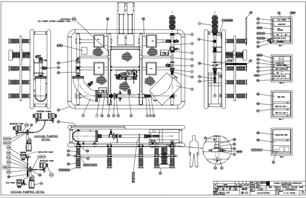 A 3D black and white illustration of the NAUTILUS equipment